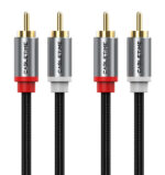 CABLETIME καλώδιο ήχου 2x RCA σε 2x RCA CT-RCA, 3m, μαύρο - 5210131155806