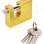 DELI λουκέτο τάκου με κλειδί DL508308, heavy duty, 80mm - 6978065383526