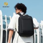 GOLDEN WOLF τσάντα πλάτης GB00705 με θήκη laptop 15.6", 17L, μαύρη - 6970672358058 - Image 2