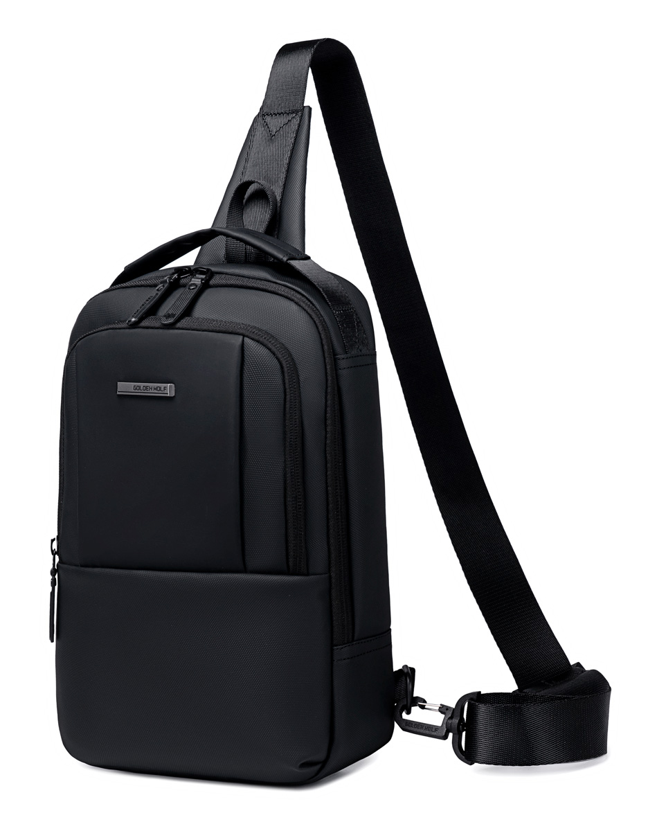 GXB00725-BK GOLDEN WOLF τσάντα Crossbody GXB00725, 4L, μαύρη - 6970672358096 - Image 1