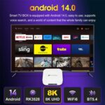 H96 MAX TV Box M1 Plus, 8K, 4/32GB, WiFi 6, Bluetooth, Android 14 - 5210131168011 - Image 2