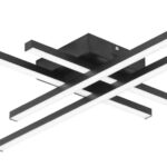 POWERTECH LED φωτιστικό οροφής HLL-0111, 50W, 4500K, 9x60x60cm, μαύρο - 5210131070840