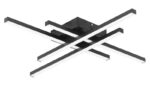 POWERTECH LED φωτιστικό οροφής HLL-0111, 50W, 4500K, 9x60x60cm, μαύρο - 5210131070840