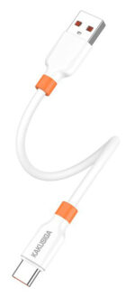 KAKUSIGA καλώδιο USB-C σε USB KSC-1024, σιλικόνης, 5A, 480Mbps, 0.25m, λευκό - 6921042153186