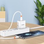 KAKUSIGA καλώδιο USB-C KSC-1024, σιλικόνης, 100W, 480Mbps, 0.25m, λευκό - 6921042153155 - Image 2