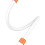 KAKUSIGA καλώδιο USB-C KSC-1024, σιλικόνης, 100W, 480Mbps, 0.25m, λευκό - 6921042153155