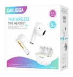 KAKUSIGA earphones με θήκη φόρτισης KSC-1482, True Wireless, 15mm, 35/300mAh, λευκά - 6921042147253 - Image 2