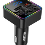 KAKUSIGA FM transmitter & φορτιστής KSC-1982, USB/USB-C, 55W, Bluetooth, μαύρο - 6921042152004