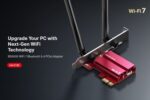 MERCUSYS κάρτα δικτύου WiFi 7 & Bluetooth MA37BE, 6500Mbps BE6500, PCIe, V1.0 - 6957939003197 - Image 2