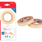 MP κολλητική ταινία διπλής όψεως PA512-01, 12mm, 10m, μπεζ, 2τμχ - 8435250905003
