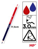 MP ξυλομπογιά με διπλή μύτη PE305T, 3mm μύτη, τρίγωνο, μπλε/κόκκινο, 3τμχ - 8435464159391 - Image 2