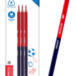 MP ξυλομπογιά με διπλή μύτη PE305T, 3mm μύτη, τρίγωνο, μπλε/κόκκινο, 3τμχ - 8435464159391