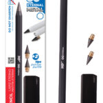 MP eternal μεταλλικό μολύβι PE560 με γόμα & 2x ανταλλακτικές μύτες, μαύρο - 8435721038377