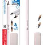 MP eternal μολύβι PE560 με γόμα & 2x ανταλλακτικές μύτες, λευκό - 5210131169261