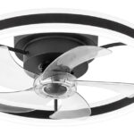 POWERTECH ανεμιστήρας οροφής PT-1560 με LED φως, 45W, Φ50x20cm, μαύρος - 5210131153987