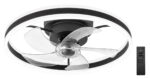 POWERTECH ανεμιστήρας οροφής PT-1560 με LED φως, 45W, Φ50x20cm, μαύρος - 5210131153987