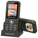 POWERTECH κινητό τηλέφωνο Sentry Armor, dual SIM, πλήκτρο SOS, 4G, IP67, χακί - 5210131152270