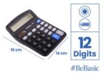 BEBASIC αριθμομηχανή S060, ηλιακό & μπαταρίας, 12 ψηφία, μαύρη - 8435721034218 - Image 2