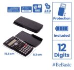 BEBASIC αριθμομηχανή S061, μπαταρίας, 12 ψηφία, μαύρη - 8435721034225 - Image 2