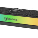 SADES soundbar Posevolt με RGB φωτισμό, 10W, Bluetooth & USB-C/USB, μαύρο - 6974828471363