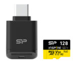 SILICON POWER κάρτα μνήμης microSDXC Inspire με card reader, 128GB, C10 UHS-I U3 V30 A2 - 4712702616378