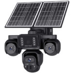 SECTEC smart ηλιακή κάμερα ST-523-9MAOV-4G-EU, triple lens, 3MP, 4G, SD, PTZ, IP66 - 5210131160213