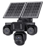 SECTEC smart ηλιακή κάμερα ST-523-9MAOV-4G-EU, triple lens, 3MP, 4G, SD, PTZ, IP66 - 5210131160213