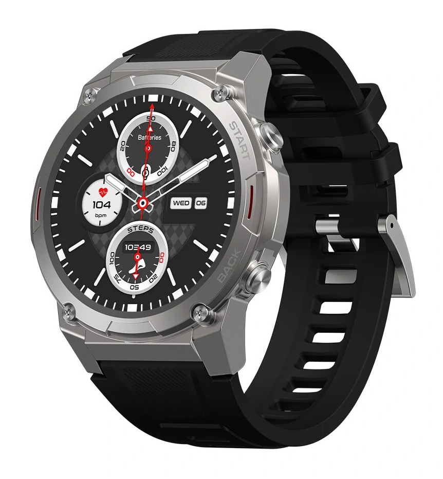 VIBE7PRO-SL ZEBLAZE smartwatch Vibe 7 Pro, heart rate, 1.43" AMOLED, 3 ATM, ασημί - 6946639812550 - Image 1