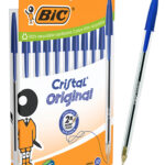 BIC στυλό διαρκείας ballpoint Cristal Original, 1mm μύτη, μπλε, 10τμχ - 3086123734746