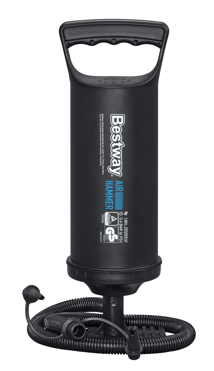 62003 BESTWAY τρόμπα χειρός 62003, 1.85lt, 6PSI, μαύρη - 6941607343340 - Image 1