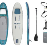 BESTWAY φουσκωτή σανίδα SUP Aqua Drifter View 6532H με διάφανο παράθυρο, 335x91.5x15cm, μπλε - 6941607365441