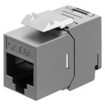GOOBAY Keystone module RJ45 77942, CAT 6A STP, slim & short, toolfree, ασημί - 4040849779428