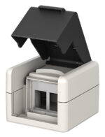 GOOBAY κυτίο για 2x Keystone modules 79169, εξωτερικού χώρου, IP44, λευκό/μαύρο - 4040849791697