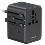USAMS φορτιστής/αντάπτορας πρίζας CC310, 2x USB & 3x USB-C, universal, 70W, μαύρος - 6958444994147
