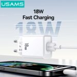 USAMS φορτιστής τοίχου CC324, USB, 18W, λευκός - 6958444997025 - Image 2