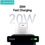 USAMS φορτιστής τοίχου CC325, USB-C, 20W, λευκός - 6958444996950 - Image 2