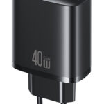 USAMS φορτιστής τοίχου CC330, 2x USB & 2x USB-C, 40W, GaN, μαύρος - 6958444997360