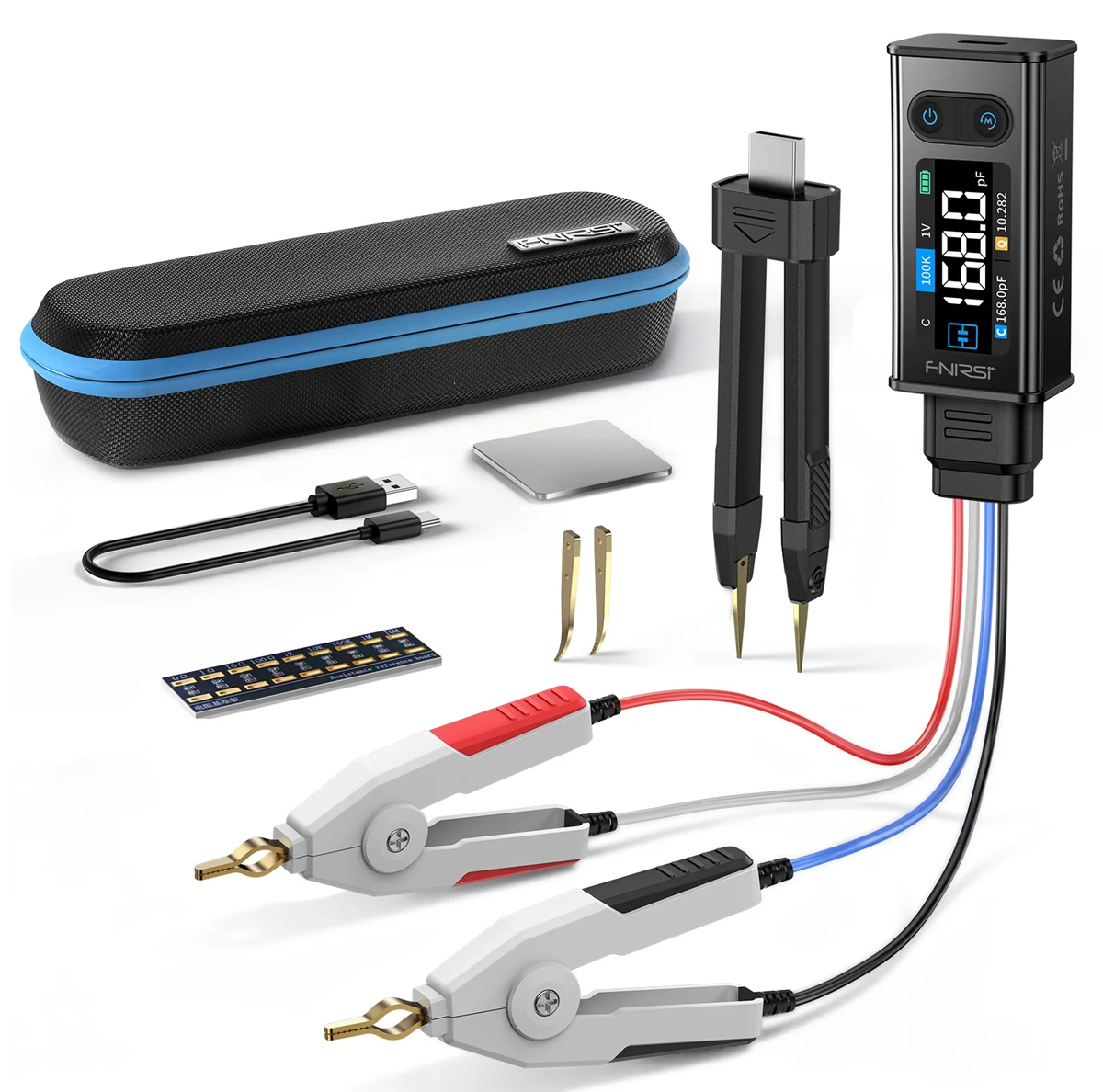 FNR-LCR-ST2-PLUS FNIRSI ψηφιακό LCR/ESR tester LCR-ST2 Plus, επαναφορτιζόμενο - 5210131164587 - Image 1