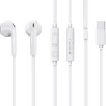 CELEBRAT earphones με μικρόφωνο G39, USB-C σύνδεση, 14mm, 1.2m, λευκά - 6925146951839