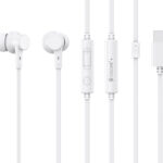 CELEBRAT earphones με μικρόφωνο G40, USB-C σύνδεση, 10mm, 1.2m, λευκά - 6925146951853