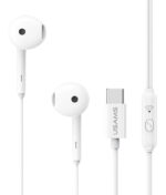 USAMS earphones με μικρόφωνο SJ771, USB-C σύνδεση, 1.2m, λευκά - 6958444997292
