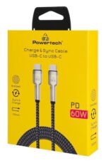 POWERTECH καλώδιο USB-C PTR-0198, PD 60W, 480Mbps, 1m, μαύρο - 5210131159378 - Image 2