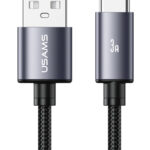 USAMS καλώδιο USB-C σε USB SJ767, 3A, 480Mbps, 1m, μαύρο - 6958444997131