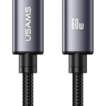 USAMS καλώδιο USB-C SJ769, 60W, 480Mbps, 1m, μαύρο - 6958444997148