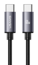 USAMS καλώδιο USB-C SJ769, 60W, 480Mbps, 1m, μαύρο - 6958444997148