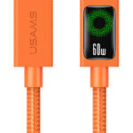 USAMS καλώδιο USB-C SJ773, 60W, 480Mbps, 1.2m, πορτοκαλί - 6958444996783