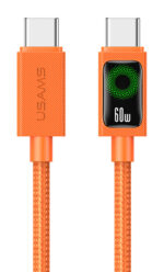 USAMS καλώδιο USB-C SJ773, 60W, 480Mbps, 1.2m, πορτοκαλί - 6958444996783