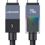 USAMS καλώδιο USB-C SJ775, 240W, 480Mbps, 1.2m, μαύρο - 6958444994222