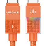USAMS καλώδιο USB-C SJ775, 240W, 480Mbps, 1.2m, πορτοκαλί - 6958444997261