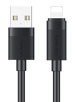 USAMS καλώδιο Lightning σε USB SJ778, 2.4A, 480Mbps, 1m, μαύρο - 6958444997209